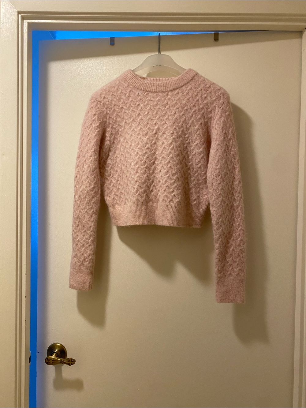 Authentic Lululemon Alpaca Wool-Blend Crosshatch Pink Sweater Women’s Small